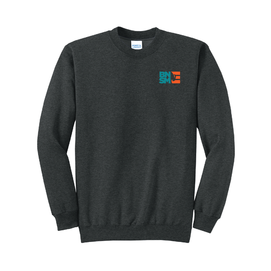 Unisex Core Fleece Crewneck - Black Heather